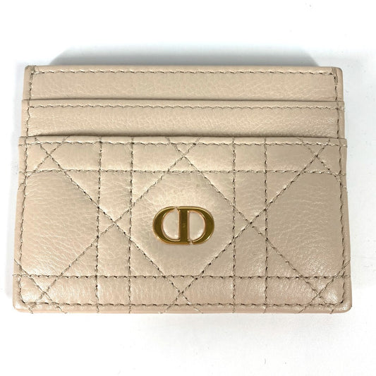 Dior カナージュ CARO カロ 名刺入れ パスケース カードケース レザー レディース ベージュ