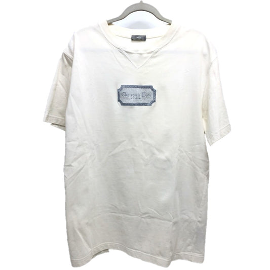Dior 243J685B0 ディオールオム ロゴエンブロイダリー アパレル トップス 半袖 Tシャツ 半袖Tシャツ コットン メンズ ホワイト