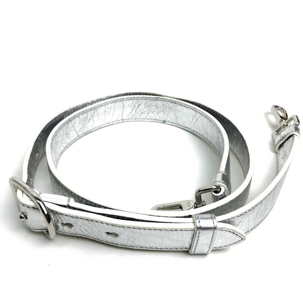 Christian Dior DIOREVER Diorever 2-Way Handbag in Metallic Silver Leather for Women