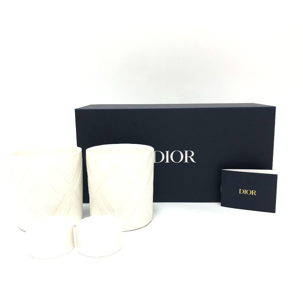 Dior キャンドル セット 2点セット 雑貨 陶器 ユニセックス ホワイト