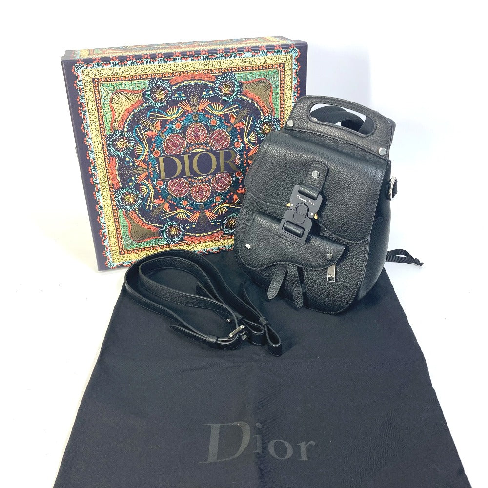 Dior カバン ギャロップ Gallop サドル バックパック リュックサック カーフスキン メンズ ブラック