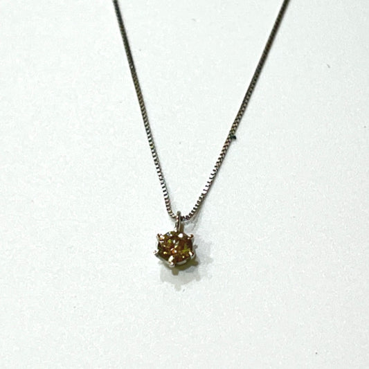 jewelry K18WG D0.20ct 1Pダイヤ K18 ダイヤ ネックレス K18WG レディース シルバー