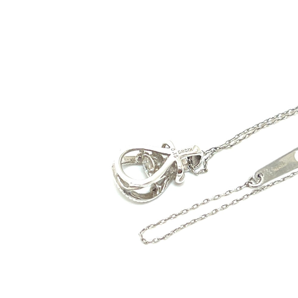 jewelry K18WG K10WG ダイヤ D0.15ct チェーン ネックレス K18WG レディース シルバー