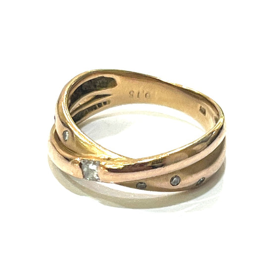 jewelry K18PG D0.15ct diamond Diamond jewellery accessories Ring K18 Pink Gold Pink Gold Gold Used