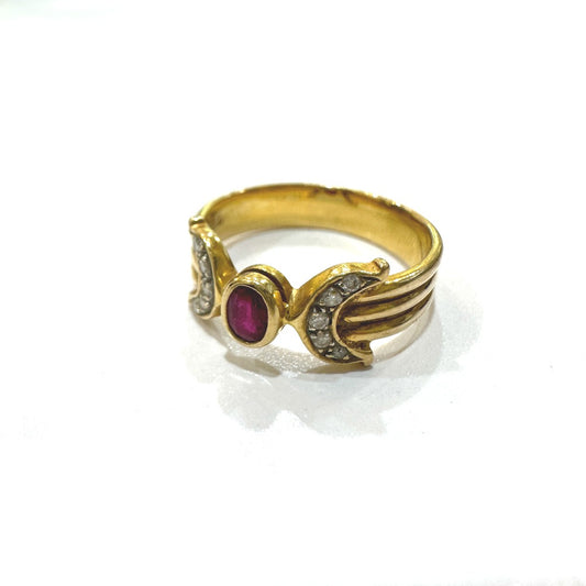 jewelry K18 ルビー石目無し ダイヤ 宝石 アクセサリー リング・指輪 K18 レディース ゴールド