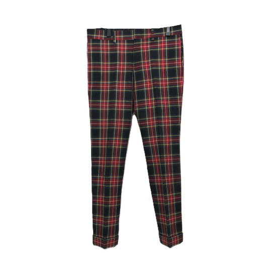 GUCCI 864U01 アパレル ボトムス チェック柄 スウェットパンツ パンツ チェック柄パンツ パンツ ウール メンズ レッド