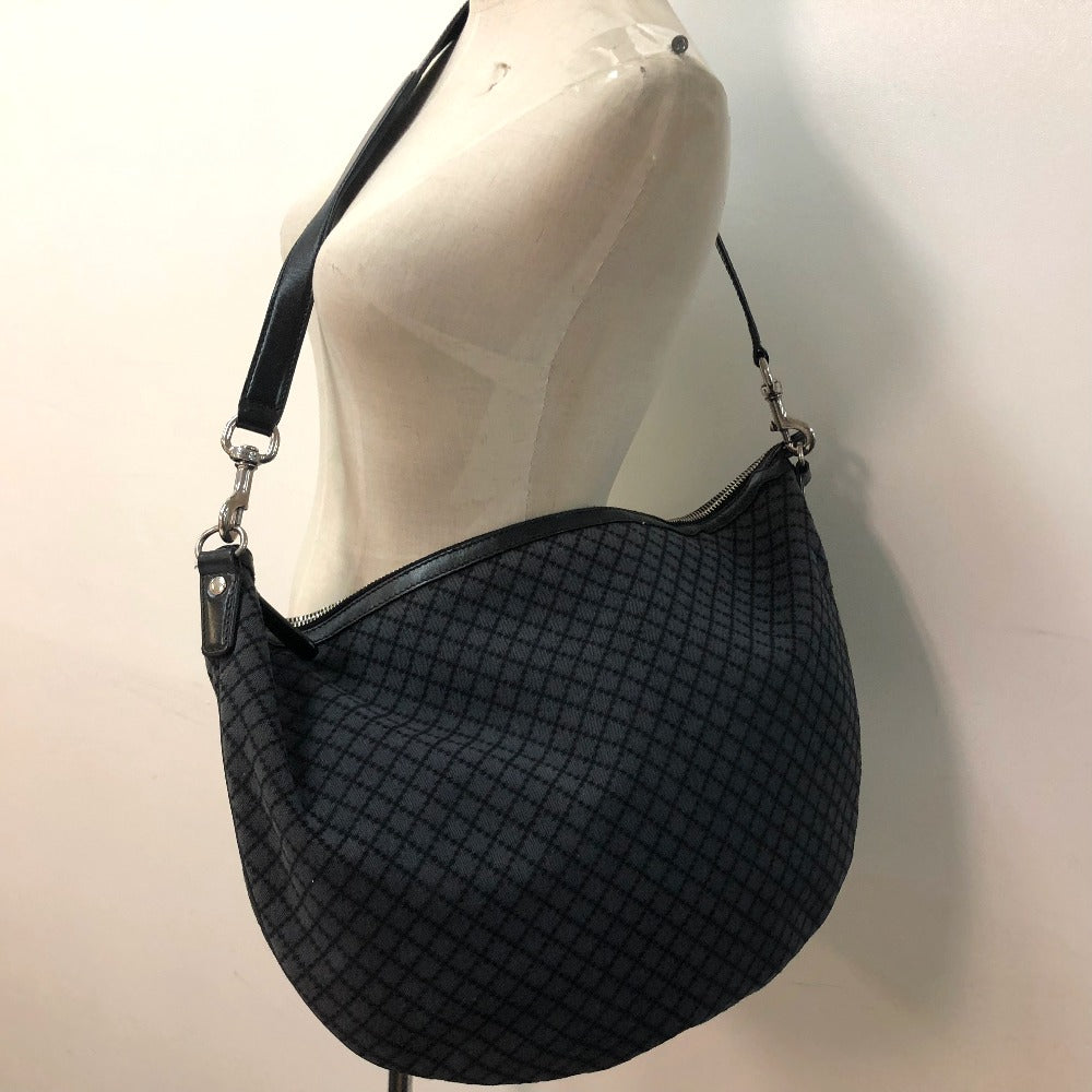 GUCCI 243308 Diamante Shoulder Bag Canvas Women's Black x Gray