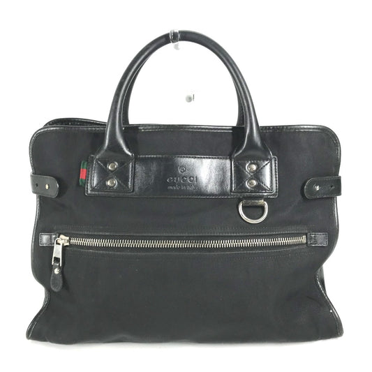 GUCCI 246410 ロゴ カバン ハンドバッグ トートバッグ ビジネスバッグ ナイロン/レザー メンズ ブラック