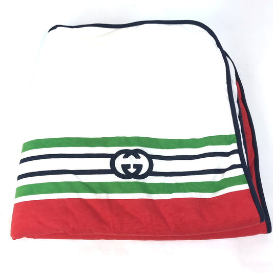 GUCCI 681367 インテリア ひざかけ 毛布 GG ブランケット ウール キッズ ホワイト