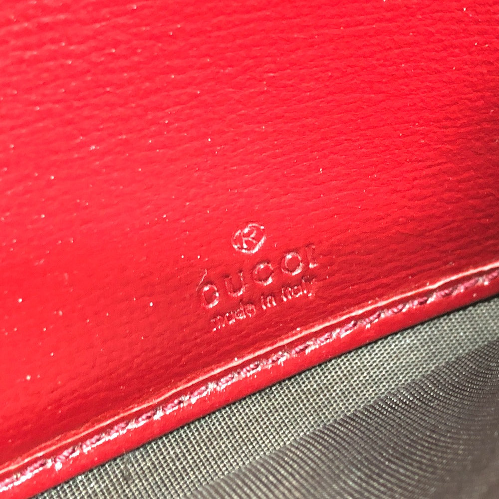 GUCCI 598531 ロングウォレット マリーナ インターロッキングG 長財布 2つ折り財布 レザー レディース レッド