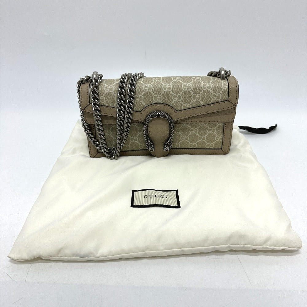 GUCCI 499623 GG Dionysus chain bag Shoulder Bag GG Supreme Canvas Beige/Metal fittingsSilver Used