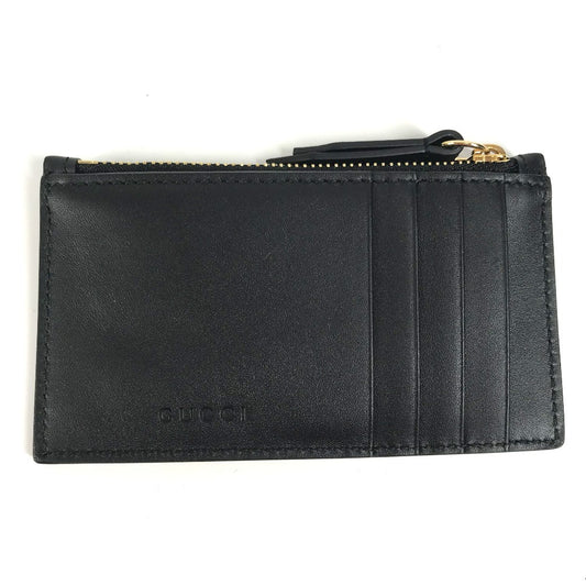 GUCCI 431715 ロゴ フラグメントケース 財布 小銭入れ コインケース レザー ユニセックス ブラック