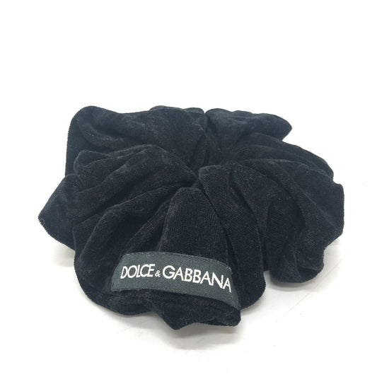 DOLCE&GABBANA ビッグ ヘアアクセサリー シュシュ ヘア シュシュ ベロア レディース ブラック