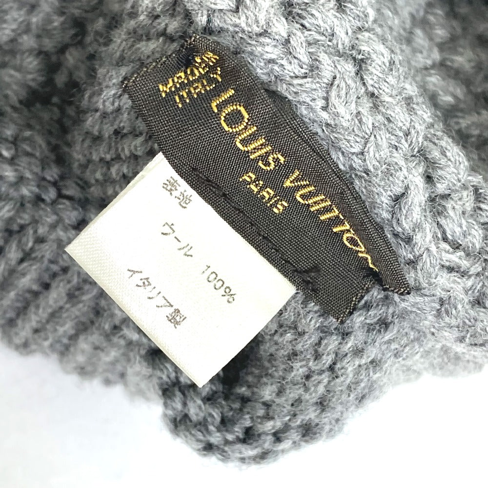 LOUIS VUITTON M74404 Damier Bonnet Helsinki Beanie Knit Cap, Wool, Unisex, Gray