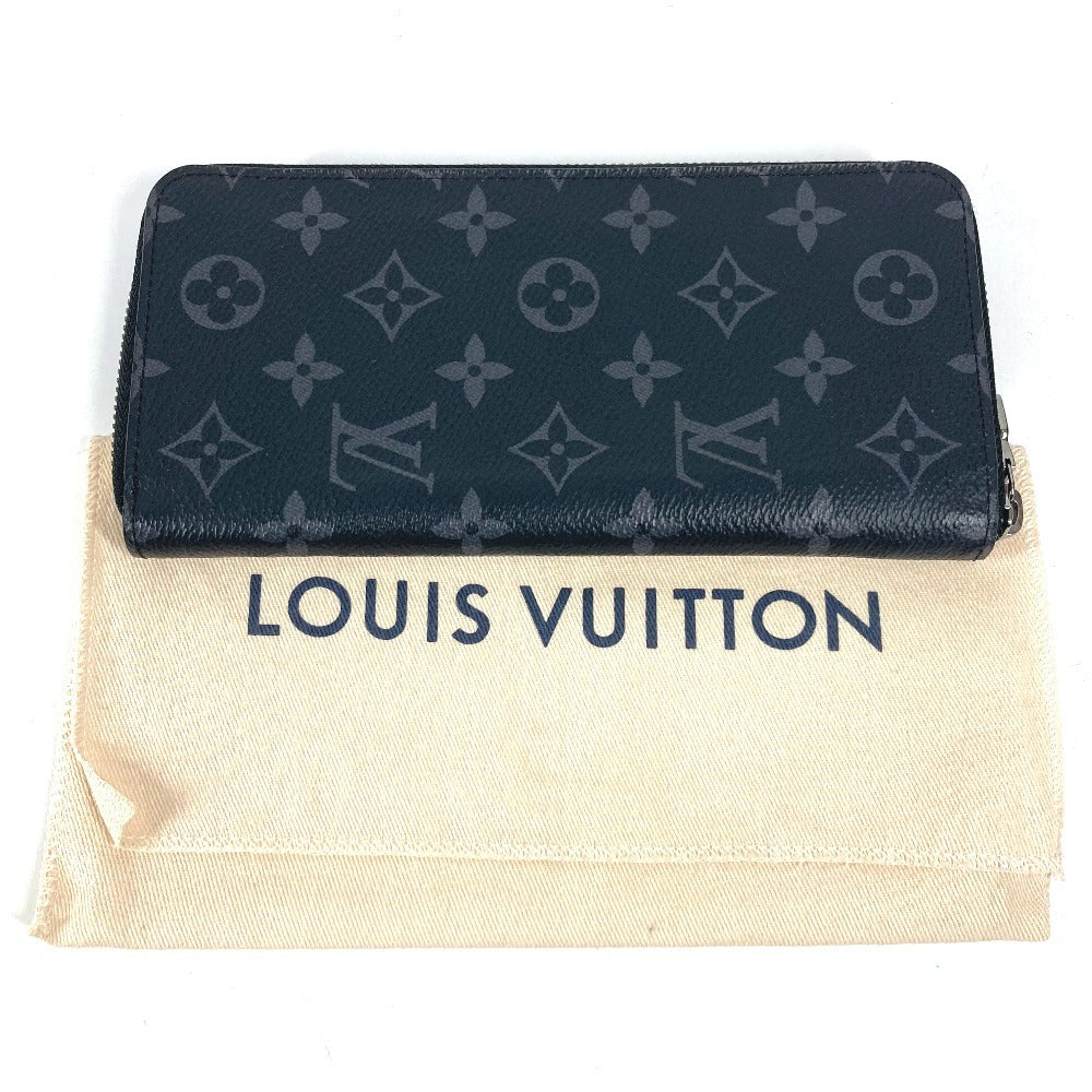 LOUIS VUITTON M62295 Monogram Eclipse Zippy Wallet Vertical Long Wallet Round Zipper Long Wallet Monogram Eclipse Canvas Men's Black