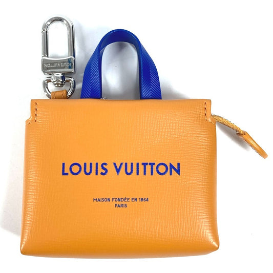 LOUIS VUITTON M02699 LVロゴ バッグチャーム・LV ミニ ショッパー 財布 小銭入れ ポーチ キーホルダー レザー ユニセックス オレンジ
