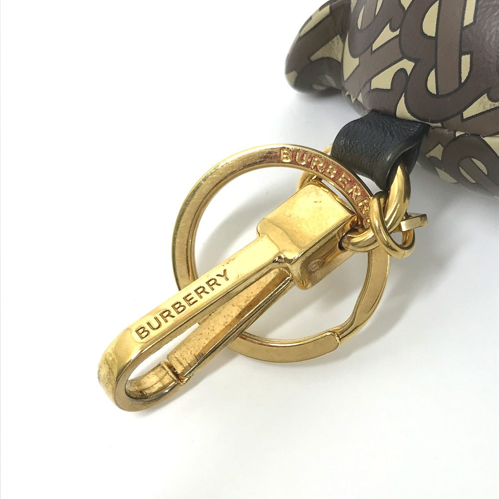 BURBERRY 総ロゴ TB トーマスベア バッグチャーム クマ ベア キーホルダー レザー レディース ブラウン