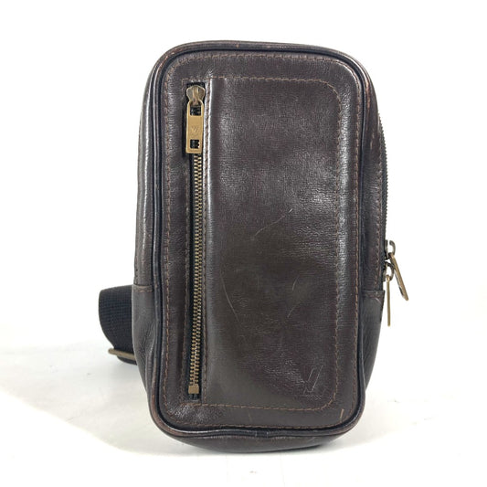 LOUIS VUITTON M92535 ยูทาห์ ซิว กาบัง เข็มขัด กระเป๋าคาดเอว กระเป๋าบอดี้แบ็ก หนังยูทาห์ ผู้ชาย คาเฟ่ สีน้ำตาล