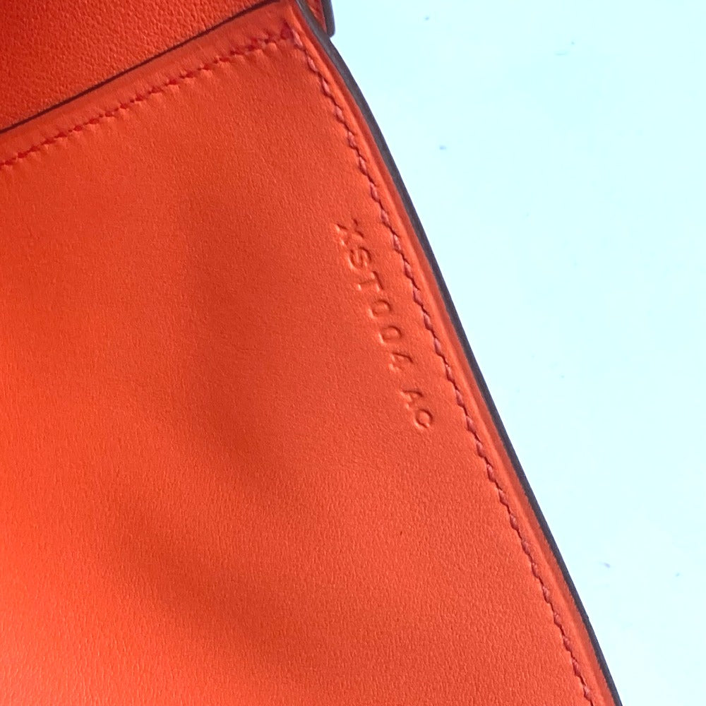 HERMES フラップ ポーチ プリプラ 2つ折り クラッチバッグ スイフト ユニセックス オレンジ