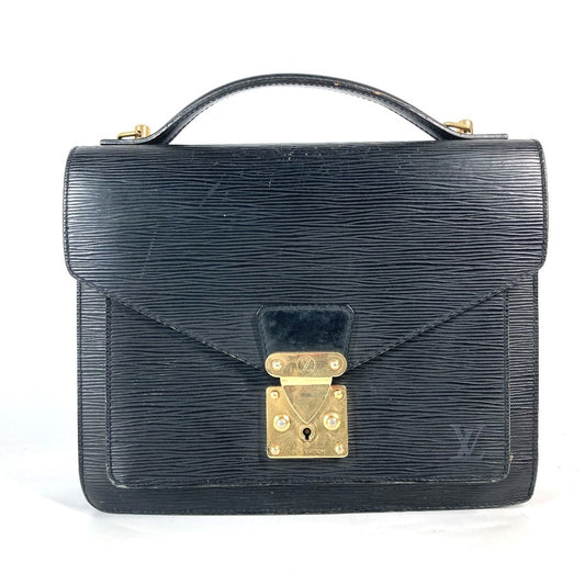 LOUIS VUITTON M52122 エピ モンソー カバン ビジネスバッグ ハンドバッグ エピレザー メンズ ノワール ブラック