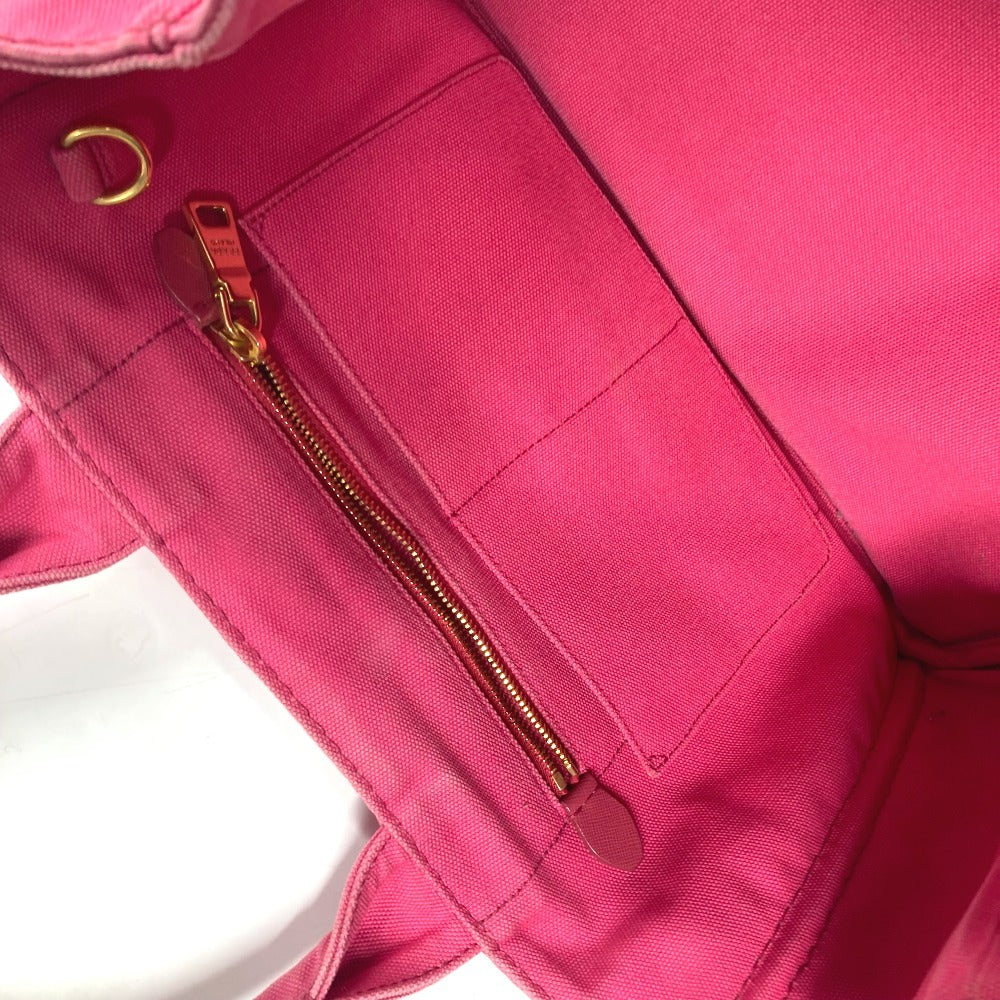 PRADA カナパ ロゴ カバン ショルダーバッグ 肩掛け トートバッグ キャンバス レディース ピンク