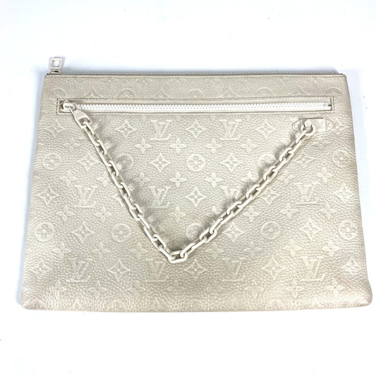 LOUIS VUITTON M67462 トリヨン モノグラム ポシェット A4 ヴァージルアブロー ポーチ カバン チェーン クラッチバッグ トリヨンレザー ユニセックス ホワイト