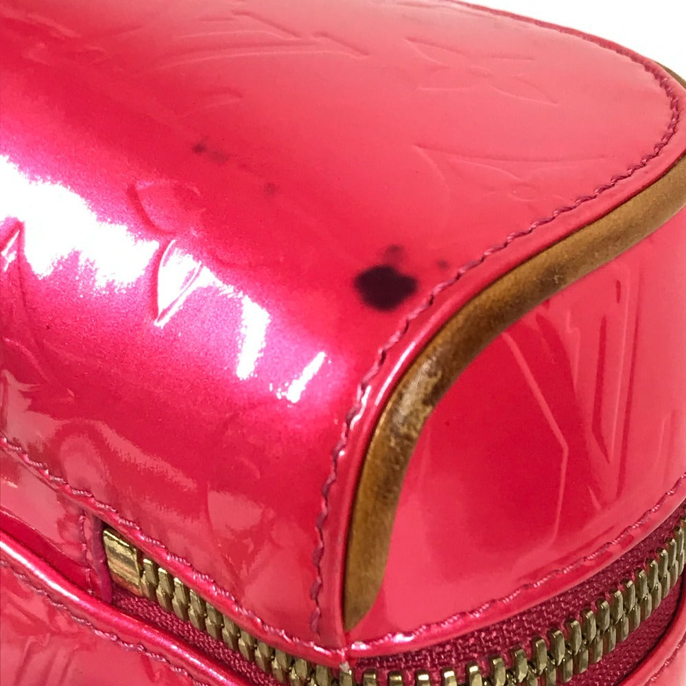 LOUIS VUITTON M91259 Monogram Vernis Sullivan Vertical Pochette Shoulder Bag in Monogram Vernis Canvas, Women's, Fuchsia Pink