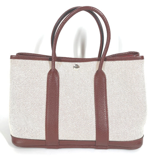 HERMES ガーデンパーティTPM ガーデンパーティ TPM カバン トートバッグ ハンドバッグ トワルアッシュ レディース ワインレッド