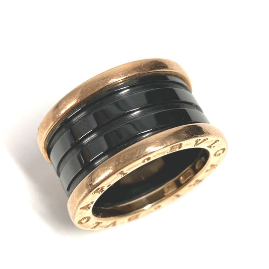 BVLGARI 3バンド ビーゼロワン B-ZERO1 アクセサリー ゴールド 金 リング・指輪 Au750 ユニセックス ブラック