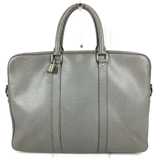 LOUIS VUITTON M30640 タイガ ポルトドキュマンヴォワヤージュ PDV カバン トートバッグ ビジネスバッグ タイガレザー ユニセックス グラシエ グレー