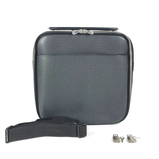 LOUIS VUITTON M30762 Taiga Tura 2-Way Bag, Shoulder Bag, Document Bag, Briefcase, Handbag, Business Bag, Taiga Leather, Unisex, Ardoise, Black