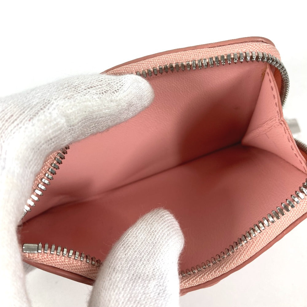 TIFFANY & Co. Return to Heart Logo L-Zip Coin Purse, Leather, Women's, Pink