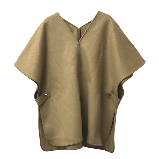 MONCLER ロゴ PONCHO CAPE アパレル アウター 羽織 トップス ポンチョ ウール レディース ベージュ