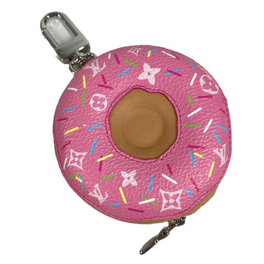 LOUIS VUITTON M02549 モノグラム バッグチャーム・LV ドーナッツ バッグチャーム カバン キーホルダー チャーム レザー ユニセックス ピンク