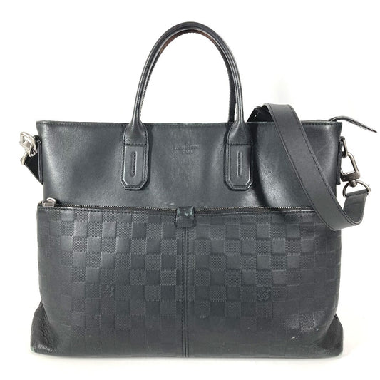 LOUIS VUITTON N41565 ダミエアンフィニ 7DW ブリーフケース セブンデイズ ア ウィーク トートバッグ カバン ハンドバッグ ショルダーバッグ ビジネスバッグ ダミエアンフィニレザー ユニセックス オニキス ブラック