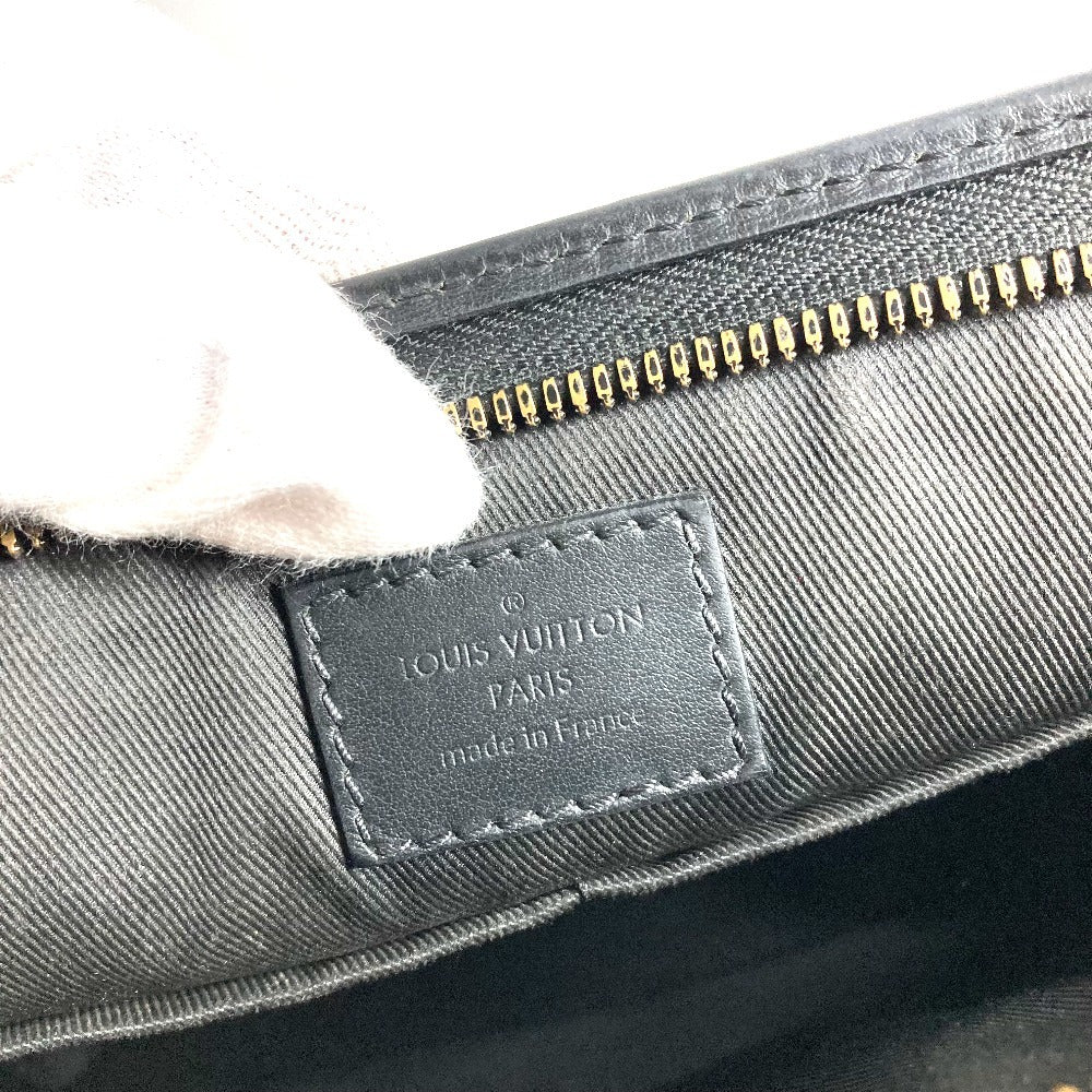 LOUIS VUITTON Aerogram Messenger Voyage M59329 Bag, Crossbody Pochette, 2-Way Bag, Clutch Bag, Shoulder Bag, Unisex, Black Leather
