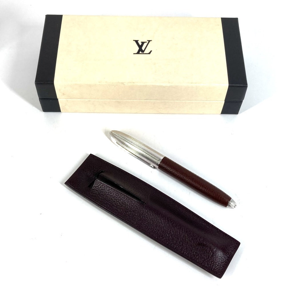 LOUIS VUITTON N75403 ペンケース付き ボールペン ペン ロゴ 筆記具 ステーショナリー ボールペン ユニセックス ブラウン