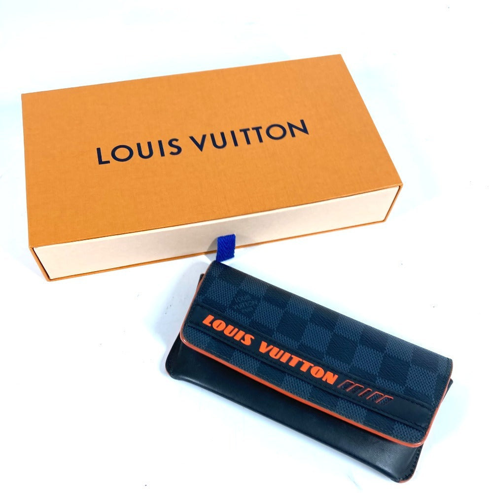 LOUIS VUITTON GI0380 ダミエコバルト エテュイリュネット ウディ アイウェア 眼鏡 メガネケース サングラスケース ポーチ ポーチ ダミエコバルトキャンバス ユニセックス ネイビー