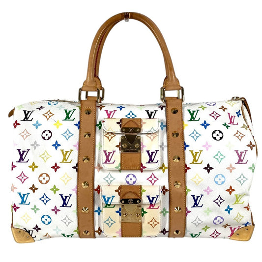 LOUIS VUITTON M92641 モノグラムマルチカラー 村上隆 キーポル45 キーポル 45 カバン 旅行バッグ トラベルバッグ ハンドバッグ ボストンバッグ モノグラムマルチカラーキャンバス ユニセックス ブロン ホワイト
