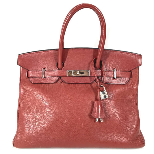 HERMES Birkin35 Birkin 35 Bag Tote Bag Hand Bag Ardennes Rouge Ash (estimated) Wine red Based/SilverHardware Used