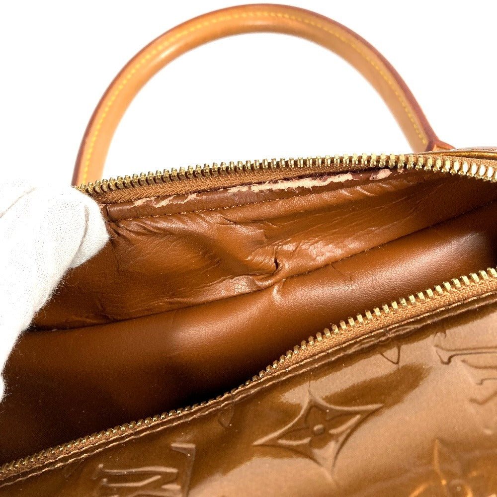 LOUIS VUITTON M91103 Monogram Vernis Tompkins Square Bag Boston Bag Handbag Monogram Vernis Canvas Women's Bronze Brown