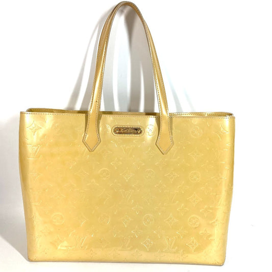 LOUIS VUITTON M91441 モノグラムヴェルニ ウィルシャーMM ウィルシャー MM カバン 肩掛け ショルダーバッグ トートバッグ ハンドバッグ モノグラムヴェルニキャンバス レディース ブロンコライユ ベージュ