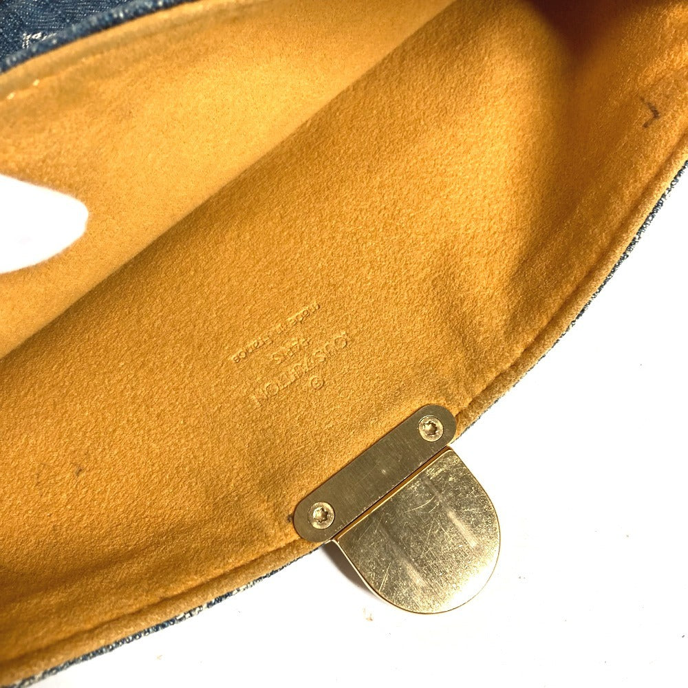 LOUIS VUITTON M95007 モノグラムデニム ポシェットプラット ポシェット プラット カバン 2つ折り ポーチ クラッチバッグ モノグラムデニム ユニセックス ブルー