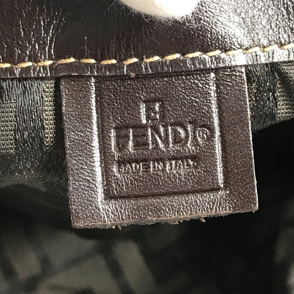 FENDI Vintage Zucca Logo Foldable Eco Bag Shoulder Bag Tote Bag Handbag Shoulder Bag Canvas Unisex Brown