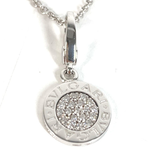 BVLGARI 金 K18 18K WG ブルガリブルガリ ロゴ ダイヤ ダイヤモンド アクセサリー ジュエリー ネックレス WG750 ユニセックス シルバー