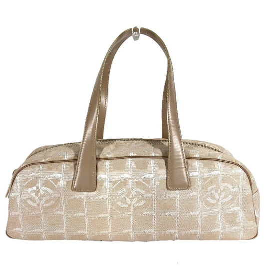CHANEL A15828 ニュートラベルライン ハンドバッグ カバン ボストンバッグ レザー/ナイロン レディース ベージュ