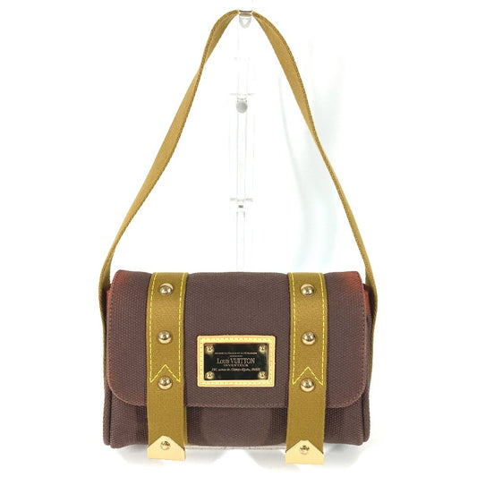 LOUIS VUITTON M40072 アンティグア サックラバ サック ラバ カバン 斜め掛け フラップ ショルダーバッグ キャンバス ユニセックス ブラウン