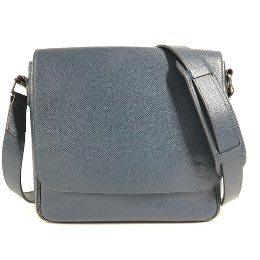 LOUIS VUITTON M32824 タイガ ロマンPM ロマン PM カバン メッセンジャーバッグ フラップ 斜め掛け ショルダーバッグ タイガレザー ユニセックス オセアン ブルー
