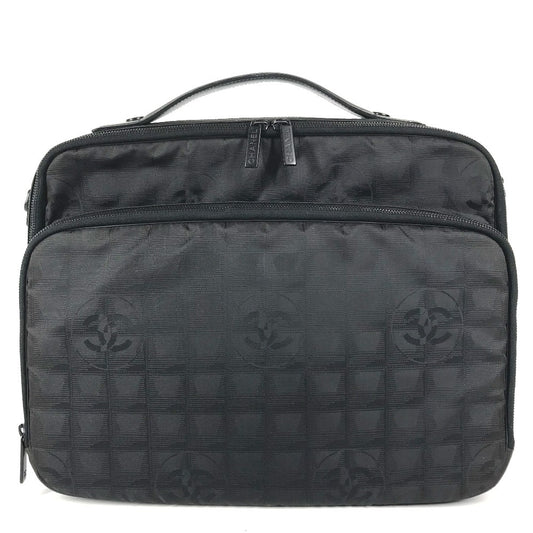 CHANEL New travel line Business bag 2-Way Bag: Shoulder Bag, Document Bag, Tote Bag Hand Bag Nylon Black Used