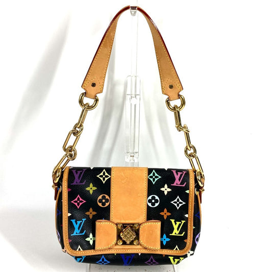 LOUIS VUITTON M40306 モノグラムマルチカラー パティ カバン セミショルダーバッグ フラップ チェーン ハンドバッグ ショルダーバッグ モノグラムマルチカラーキャンバス レディース ノワール ブラック